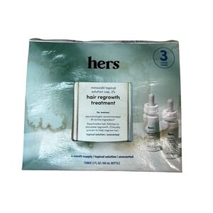 3 HERS WOMEN'S HAIR REGROWTH MINOXIDIL TOPICAL SOLUTION 5% EXTRA STRENGTH 2oz X3